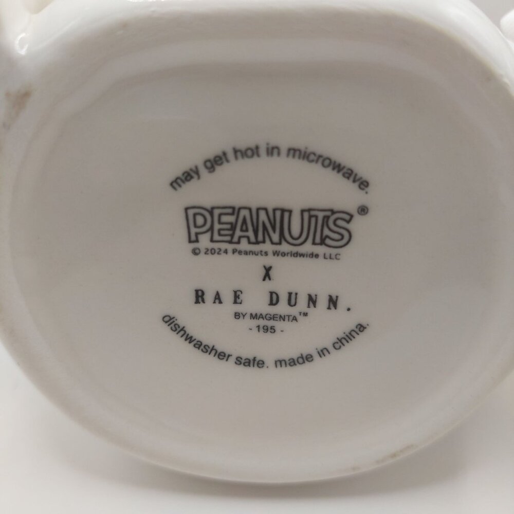 NWT Peanuts X Rae Dunn Snoopy "Thankful" Mug With Fall Pumpkin - Picture 7 of 11